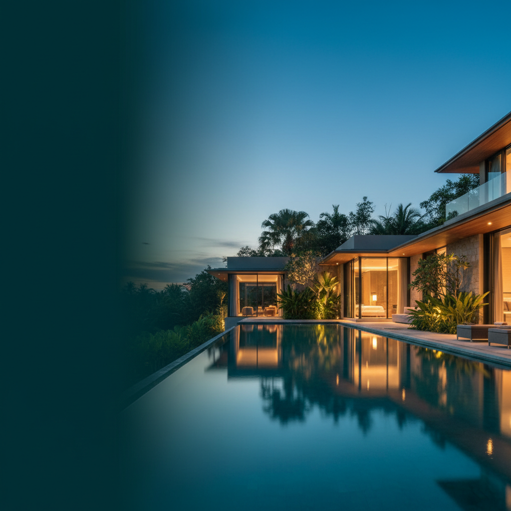 A luxury vacation home booking page